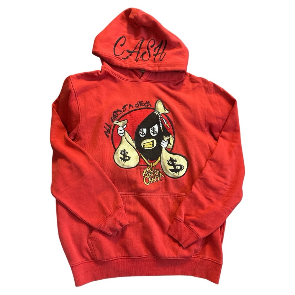 All About a Check Men’s Red hoodie size M